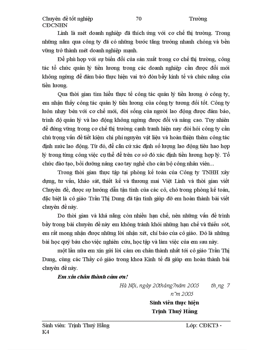 image for page Kế toán tiền lương và các khoản trích theo lương tại Công ty TNHH xây dựng, tư vấn, khảo sát, thiết kế và Thương mại Việt Linh
