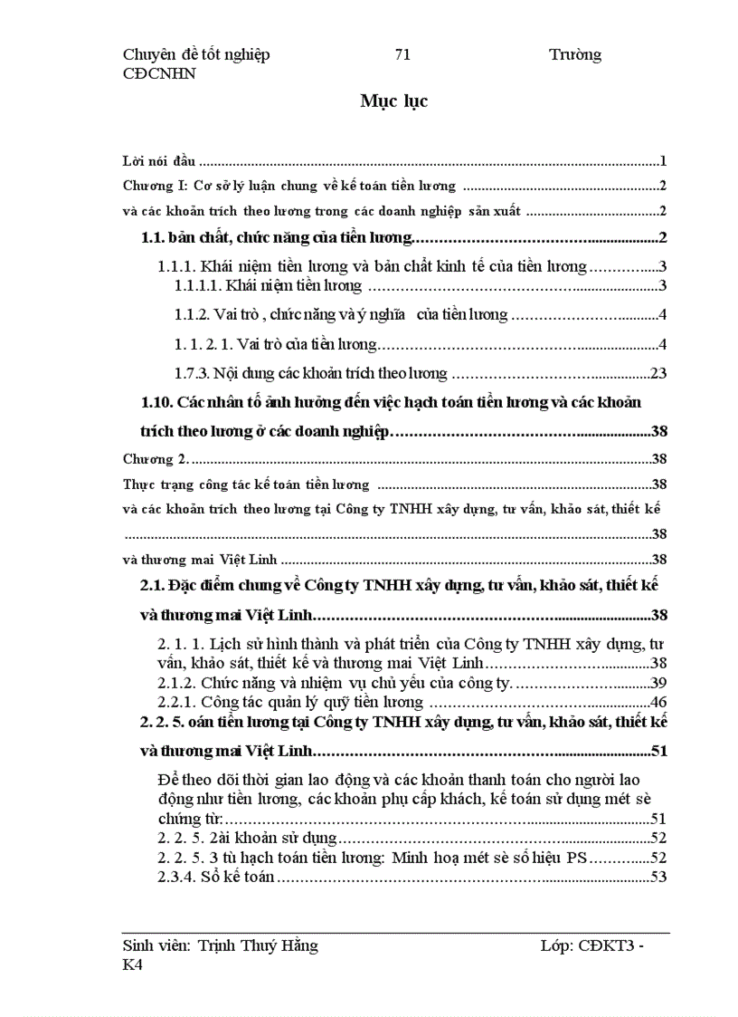 image for page Kế toán tiền lương và các khoản trích theo lương tại Công ty TNHH xây dựng, tư vấn, khảo sát, thiết kế và Thương mại Việt Linh