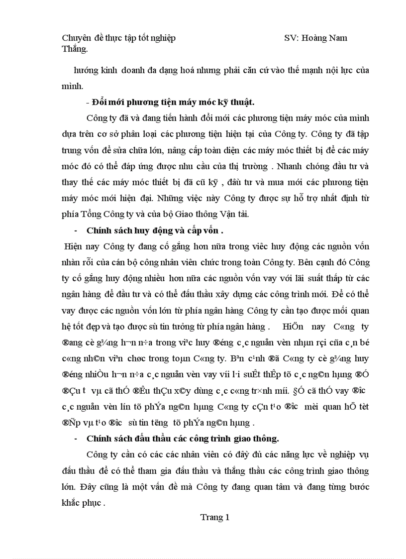 image for page Chiến lược kinh doanh của Công ty cổ phần xây dựng công trình giao thông 419