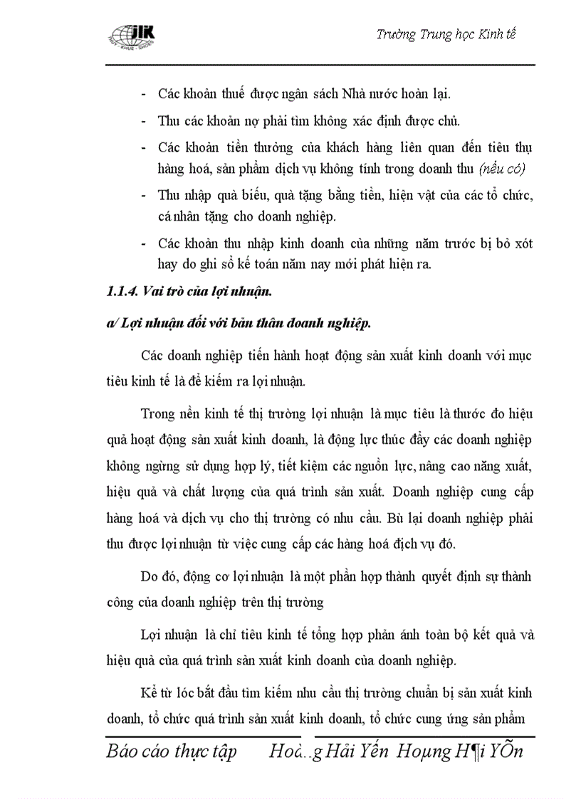 image for page Thực trạng về lợi nhuận của Công ty giầy Thụy khuê.