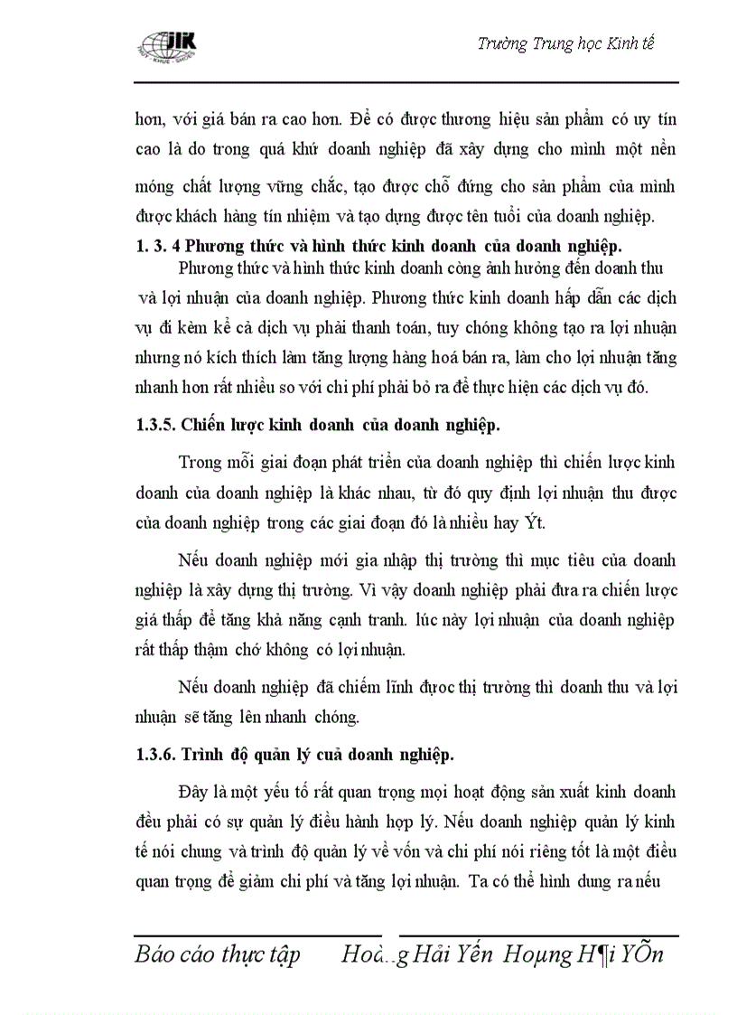 image for page Thực trạng về lợi nhuận của Công ty giầy Thụy khuê.