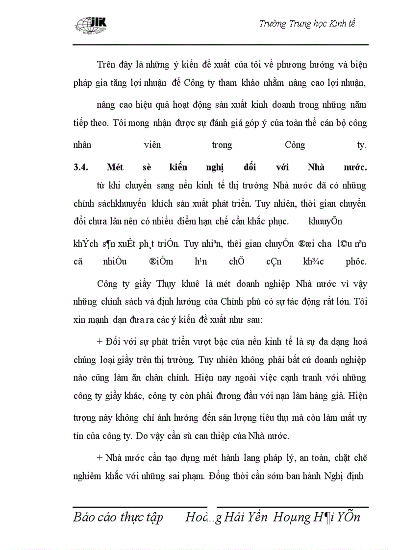 image for page Thực trạng về lợi nhuận của Công ty giầy Thụy khuê.