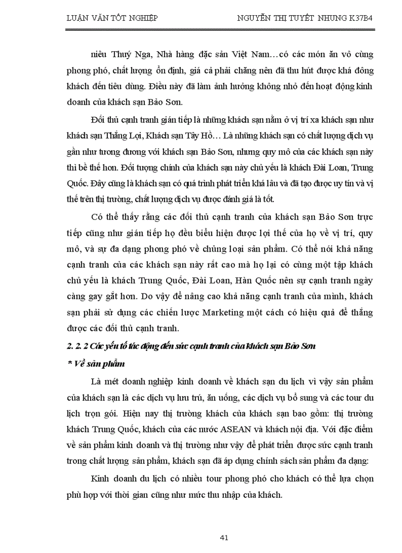 image for page Giải pháp nhằm nâng cao sức cạnh tranh của khách sạn Bảo Sơn