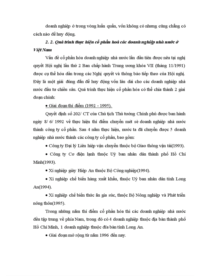 image for page Quá trình cổ phần hoá và định hướng phát triển thị trường chứng khoán ở Việt Nam trong thời gian qua và một số giải pháp và ý nghĩa