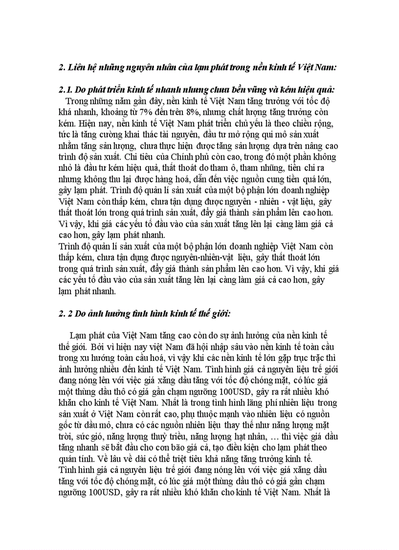 image for page Nguyên nhân của lạm phát giá cả của nước ta hiện nay