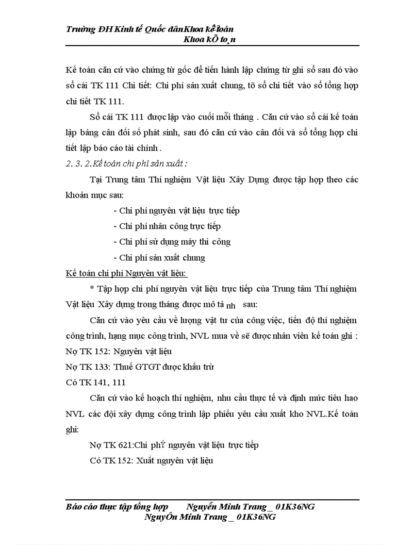 image for page Hạch toán kế toán Trung tâm Thí nghiệm Vật liệu Xây dựng - Tổng Công ty Xây dựng Trường Sơn