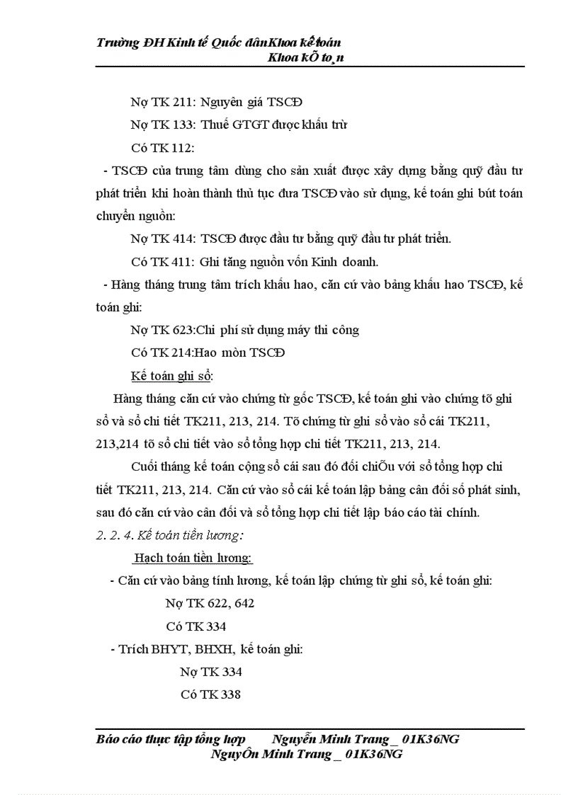 image for page Hạch toán kế toán Trung tâm Thí nghiệm Vật liệu Xây dựng - Tổng Công ty Xây dựng Trường Sơn