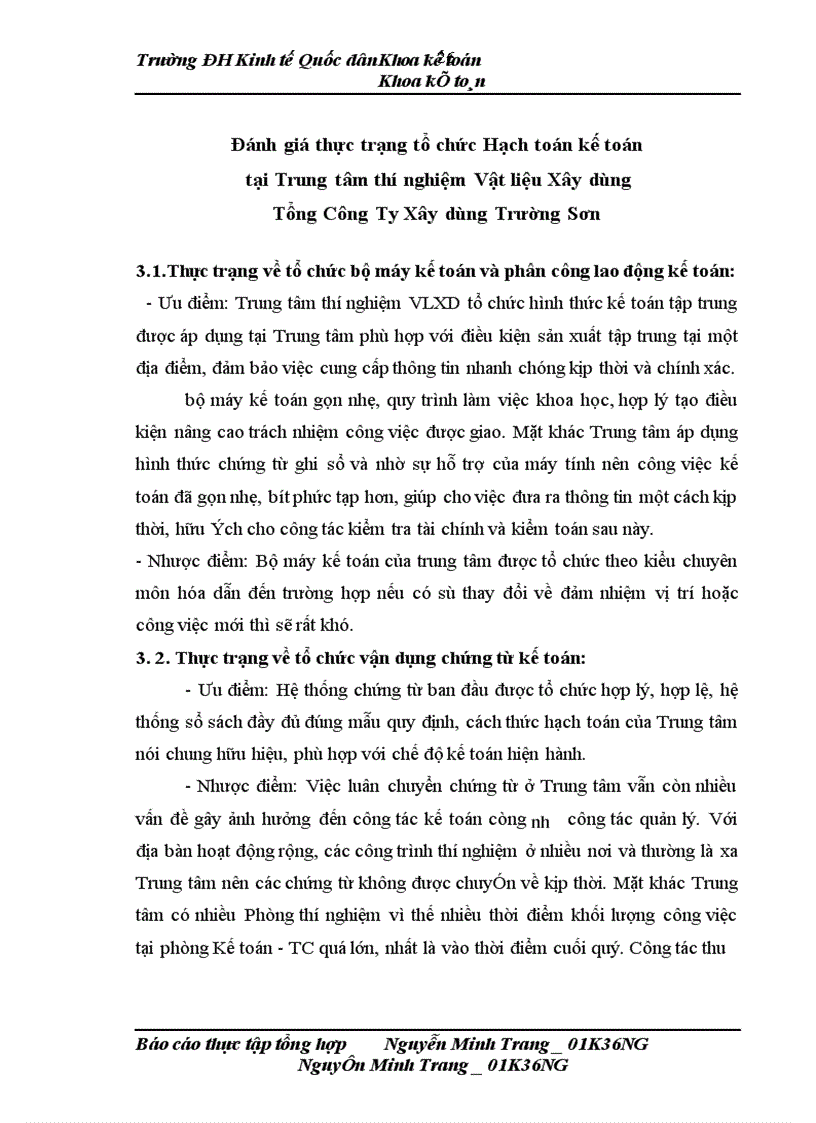 image for page Hạch toán kế toán Trung tâm Thí nghiệm Vật liệu Xây dựng - Tổng Công ty Xây dựng Trường Sơn