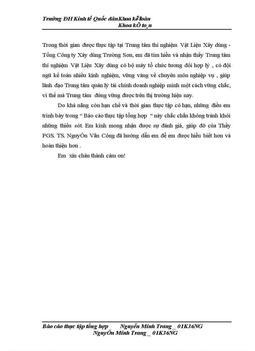 image for page Hạch toán kế toán Trung tâm Thí nghiệm Vật liệu Xây dựng - Tổng Công ty Xây dựng Trường Sơn