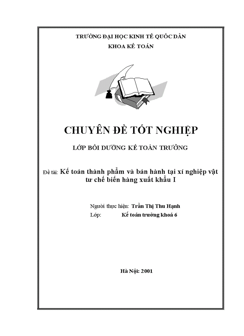 image for page Kế toán thành phẩm và bán hành tại xí nghiệp vật tư chế biến hàng xuất khẩu I