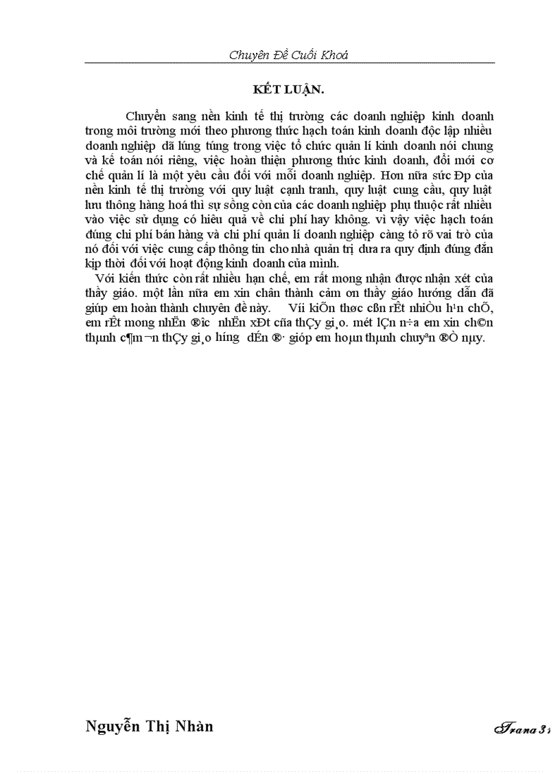 image for page Hoàn thiện kế toán chi phí bán hàng và chi phí quản lý doanh nghiệp tại các doanh nghiệp thương mại trong nền kinh tế thị trường.