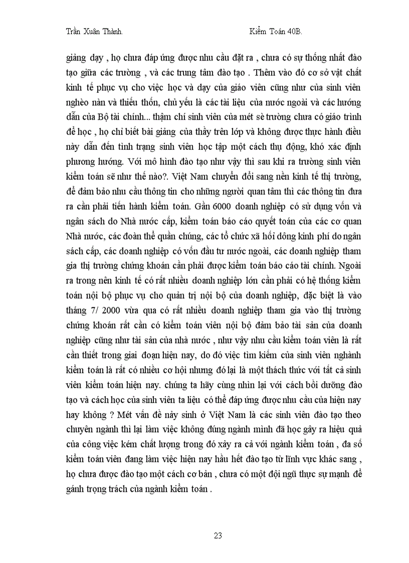 image for page Thực trạng đào tạo, thi tuyển và cấp chứng chỉ kiểm toán viên ở Việt Nam