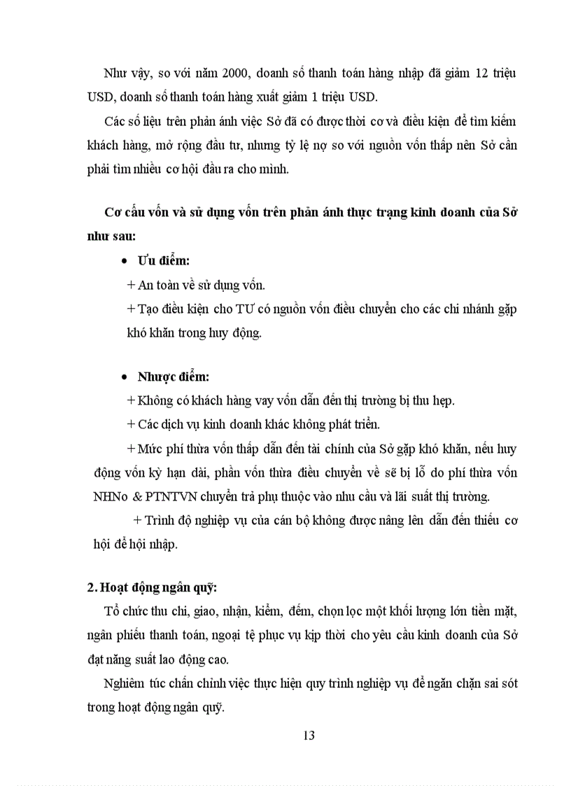 image for page Phân tích hoạt động kinh doanh của Sở giao dịch ngân hàng nông nghiệp và phát triển nông thôn I