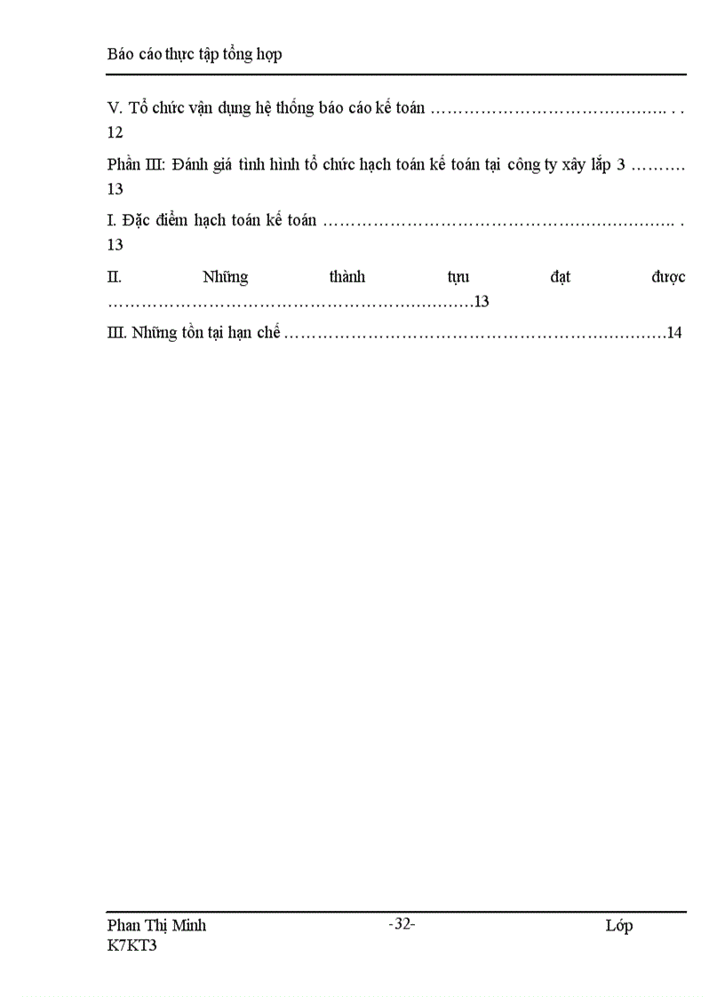 image for page Phân tích và đánh giá tình hình tổ chức hạch toán kế toán tại công ty xây lắp số 3