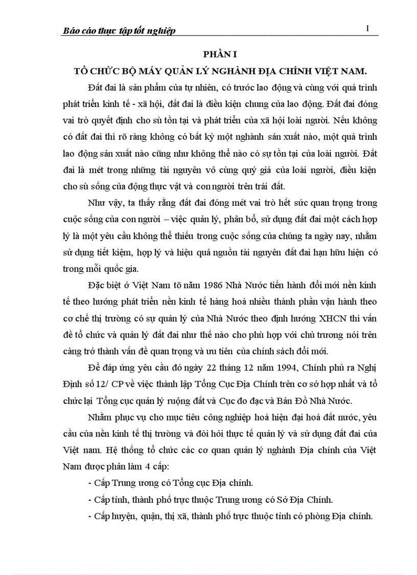image for page Tổ chức bộ máy quản lý nghành địa chính việt nam