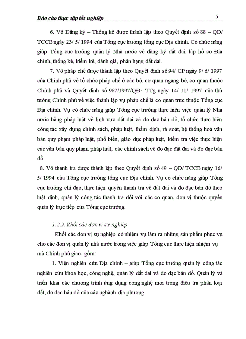 image for page Tổ chức bộ máy quản lý nghành địa chính việt nam