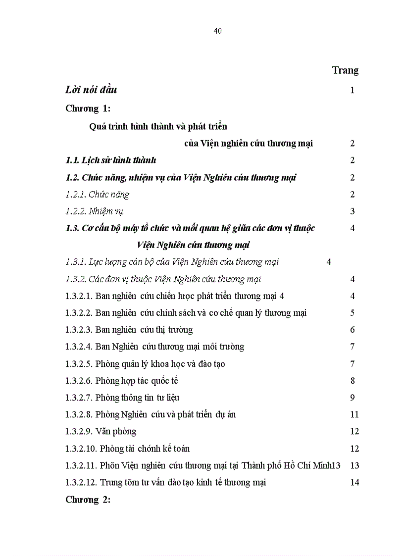 image for page Tình hình hoạt động của Viện Nghiên Cứu Thương Mại trong thời gian gần đây