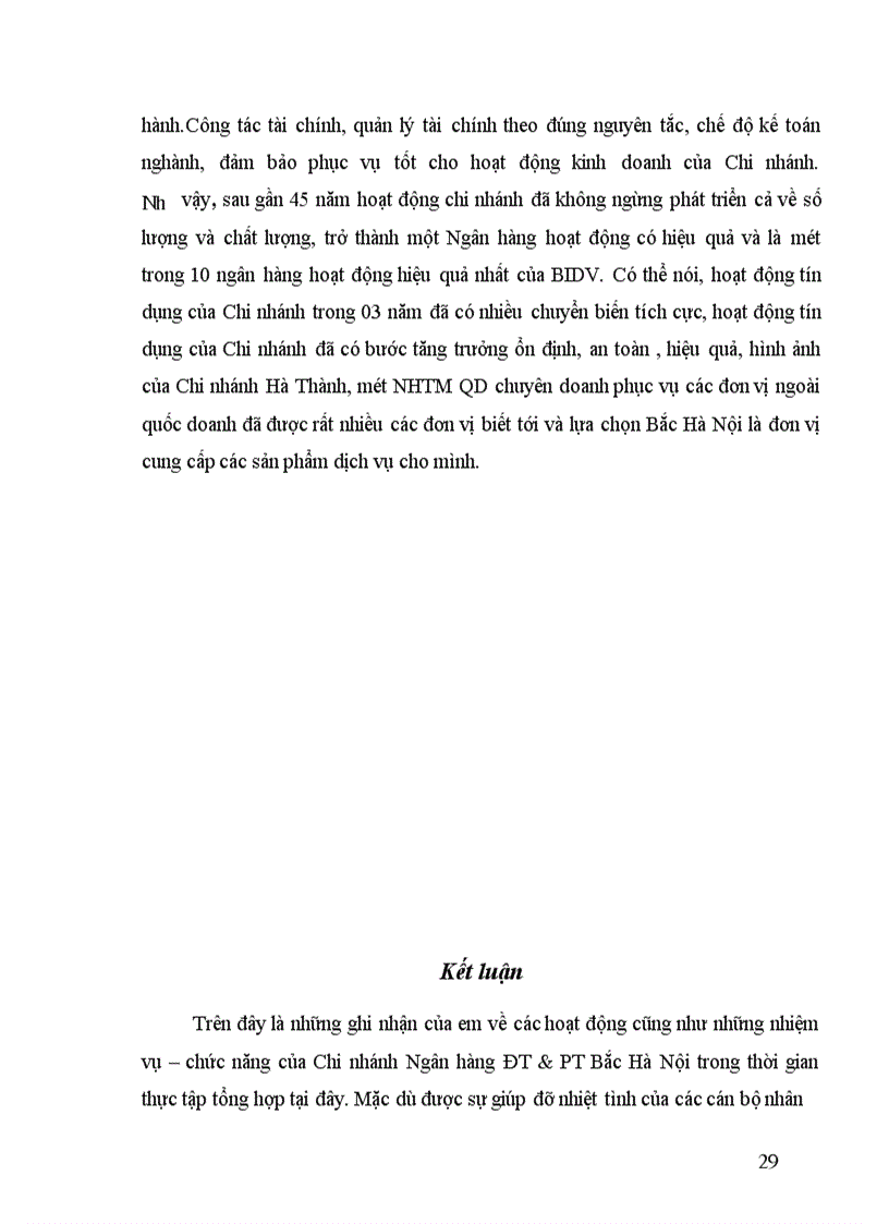image for page Tình hình hoạt động kinh doanh của Chi nhánh Ngân hàng Đầu tư và Phát triển Bắc Hà Nội