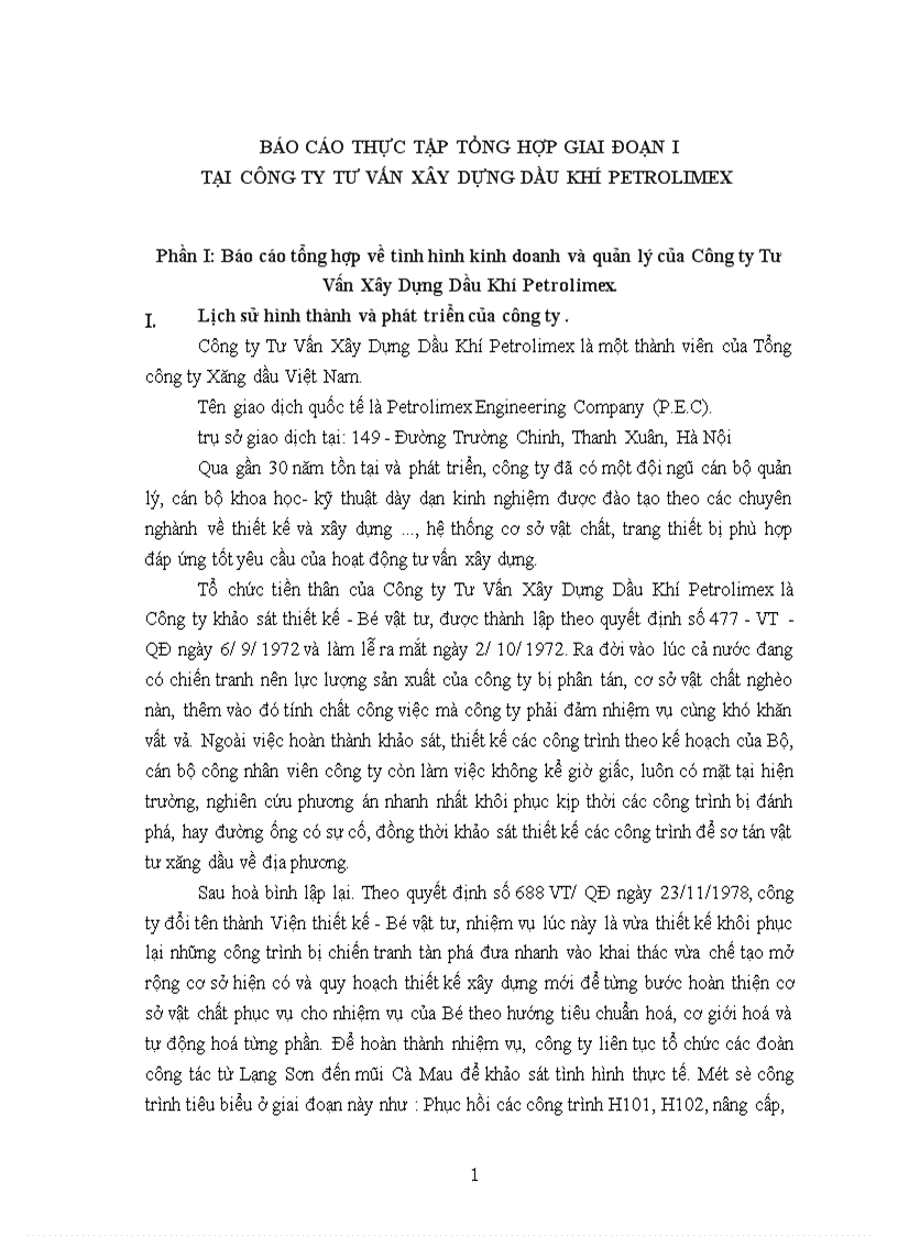 image for page Phân tích tình hình tổ chức bộ máy kế toán và công tác kế toán của công ty Tư Vấn Xây Dựng Dầu Khí Petrolimex