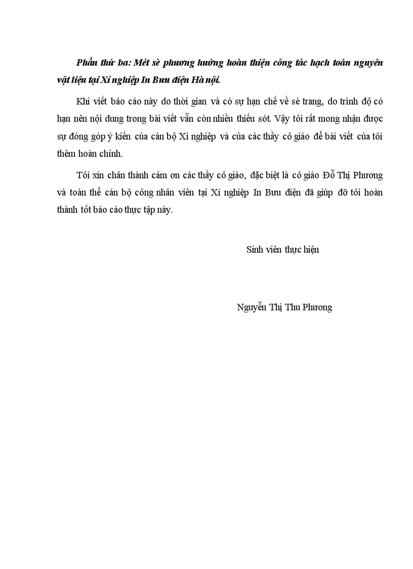 image for page Tổ chức công tác kế toán nguyên vật liệu tại Xí nghiệp In Bưu điện