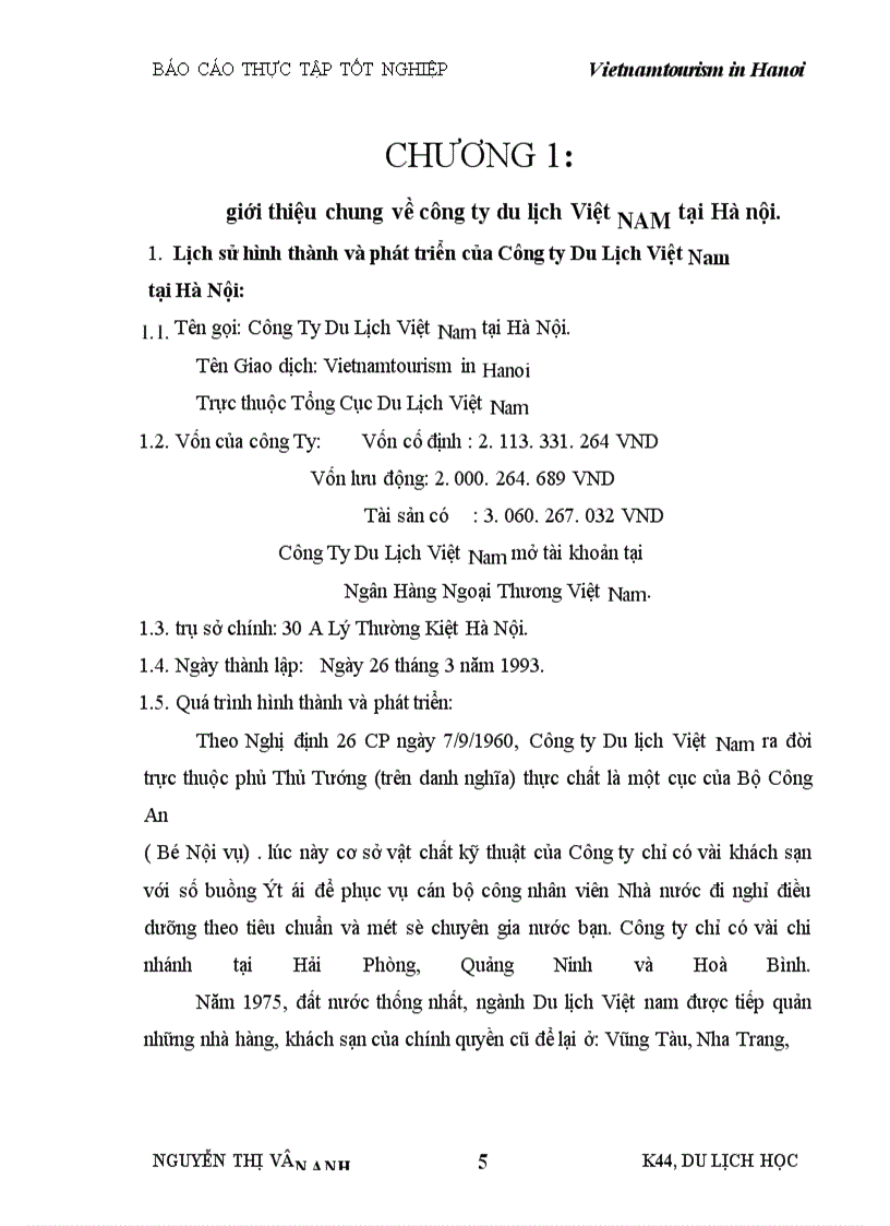 image for page Tìm hiểu hoạt đông và kết quả kinh doanh của các phòng thị trường trong Công ty Du lịch Việt nam tại Hà nội