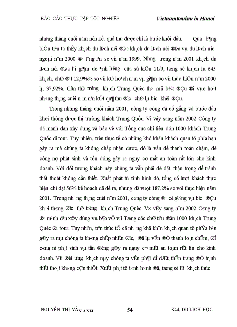 image for page Tìm hiểu hoạt đông và kết quả kinh doanh của các phòng thị trường trong Công ty Du lịch Việt nam tại Hà nội