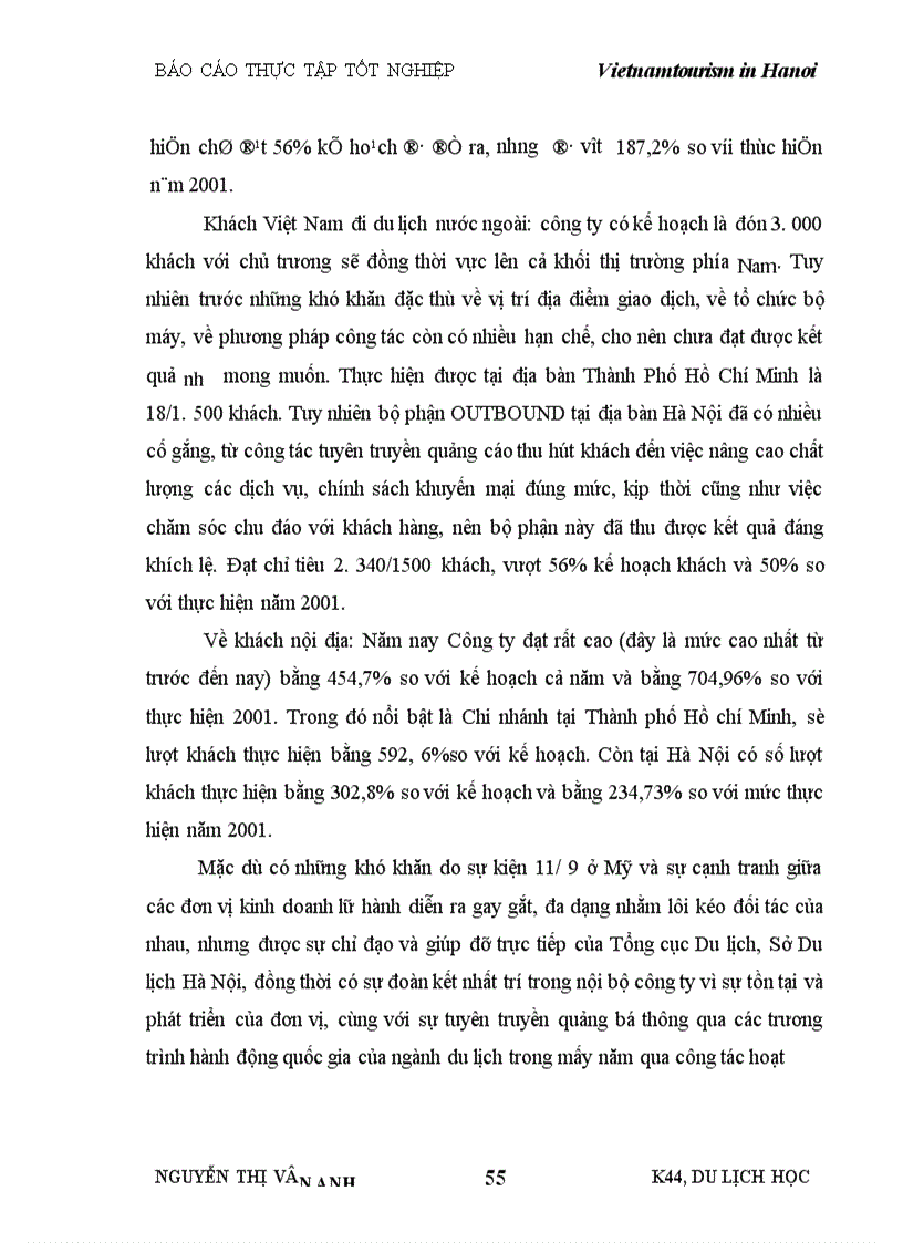 image for page Tìm hiểu hoạt đông và kết quả kinh doanh của các phòng thị trường trong Công ty Du lịch Việt nam tại Hà nội