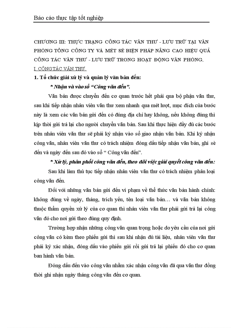 image for page Một số biện pháp nâng cao hiệu quả công tác Văn thư - Lưu trữ trong văn phòng Tổng công ty Sành sứ - Thuỷ tinh Công nghiệp