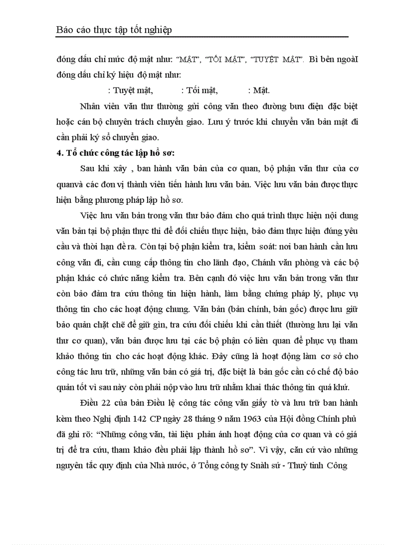 image for page Một số biện pháp nâng cao hiệu quả công tác Văn thư - Lưu trữ trong văn phòng Tổng công ty Sành sứ - Thuỷ tinh Công nghiệp