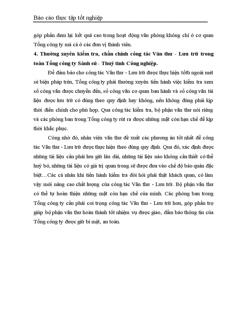 image for page Một số biện pháp nâng cao hiệu quả công tác Văn thư - Lưu trữ trong văn phòng Tổng công ty Sành sứ - Thuỷ tinh Công nghiệp