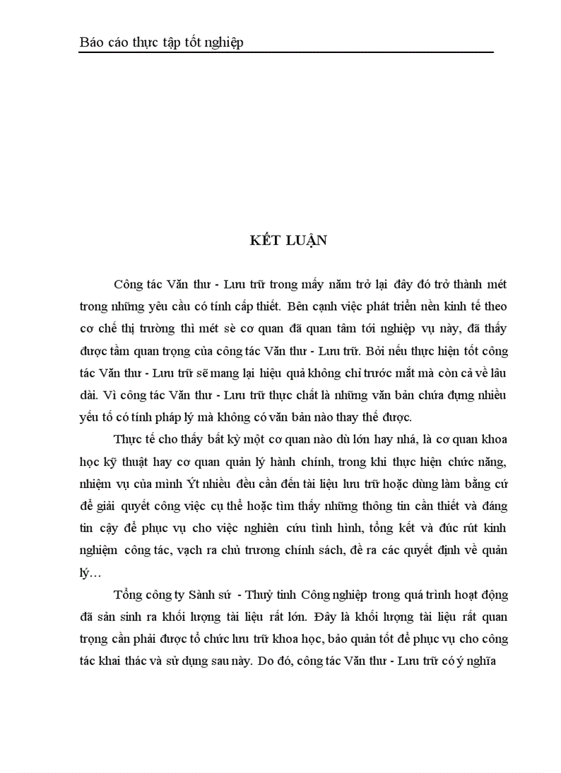 image for page Một số biện pháp nâng cao hiệu quả công tác Văn thư - Lưu trữ trong văn phòng Tổng công ty Sành sứ - Thuỷ tinh Công nghiệp