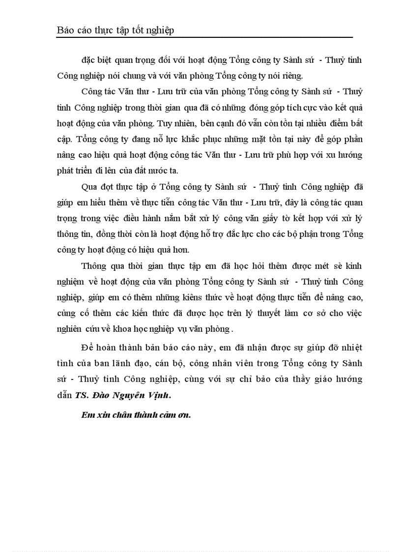 image for page Một số biện pháp nâng cao hiệu quả công tác Văn thư - Lưu trữ trong văn phòng Tổng công ty Sành sứ - Thuỷ tinh Công nghiệp