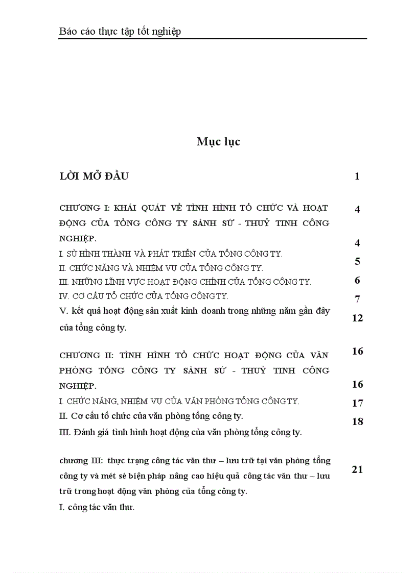 image for page Một số biện pháp nâng cao hiệu quả công tác Văn thư - Lưu trữ trong văn phòng Tổng công ty Sành sứ - Thuỷ tinh Công nghiệp