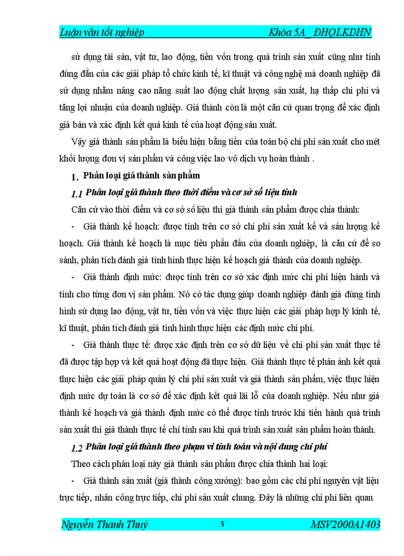 image for page Hạch toán chi phí sản xuất và tính giá thành sản phẩm trong doanh nghiệp