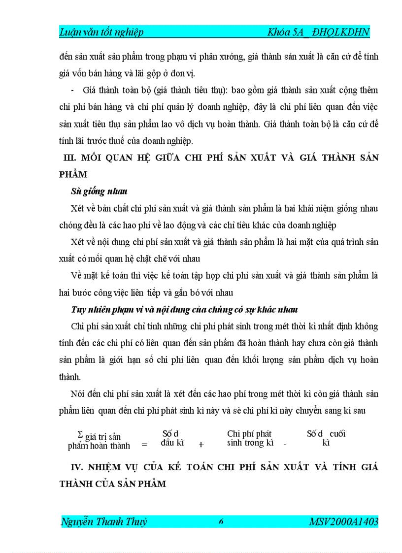 image for page Hạch toán chi phí sản xuất và tính giá thành sản phẩm trong doanh nghiệp