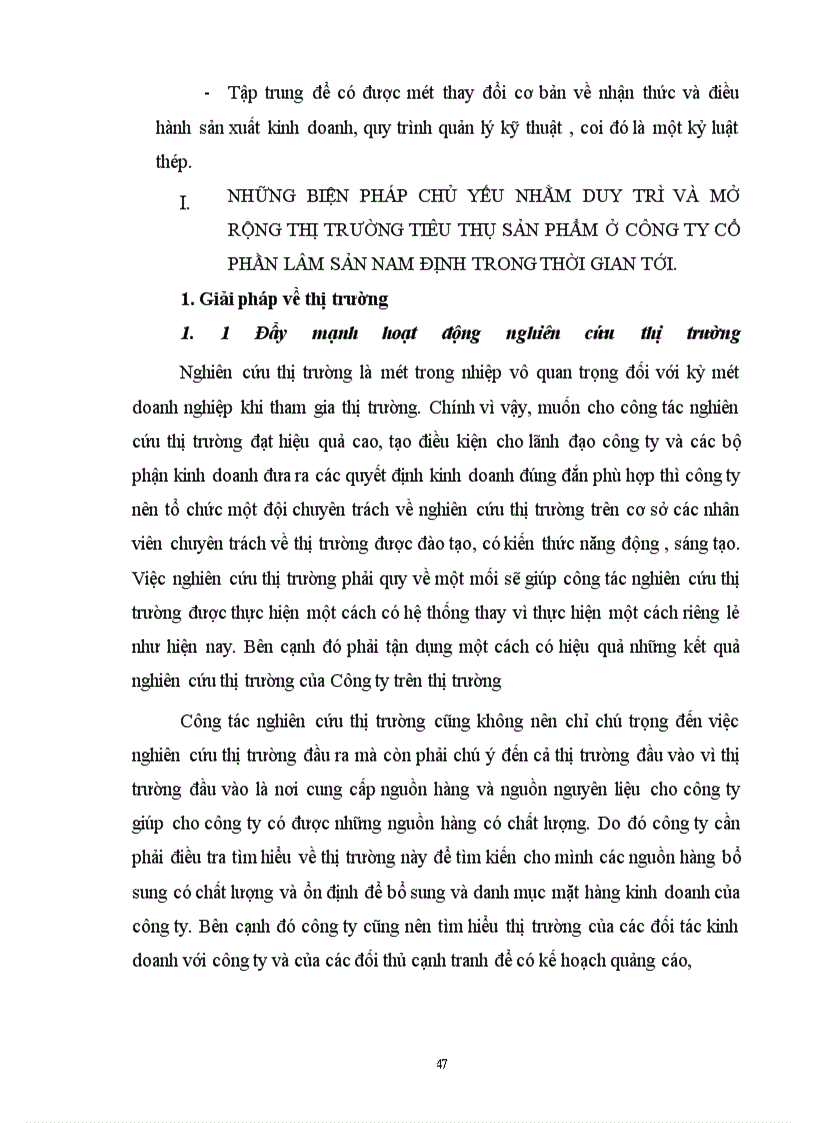 image for page Những biện pháp chủ yếu nhằm duy trì và mở rộng thị trường tiêu thụ sản phẩm ở công ty Cổ phần lâm sản Nam Định