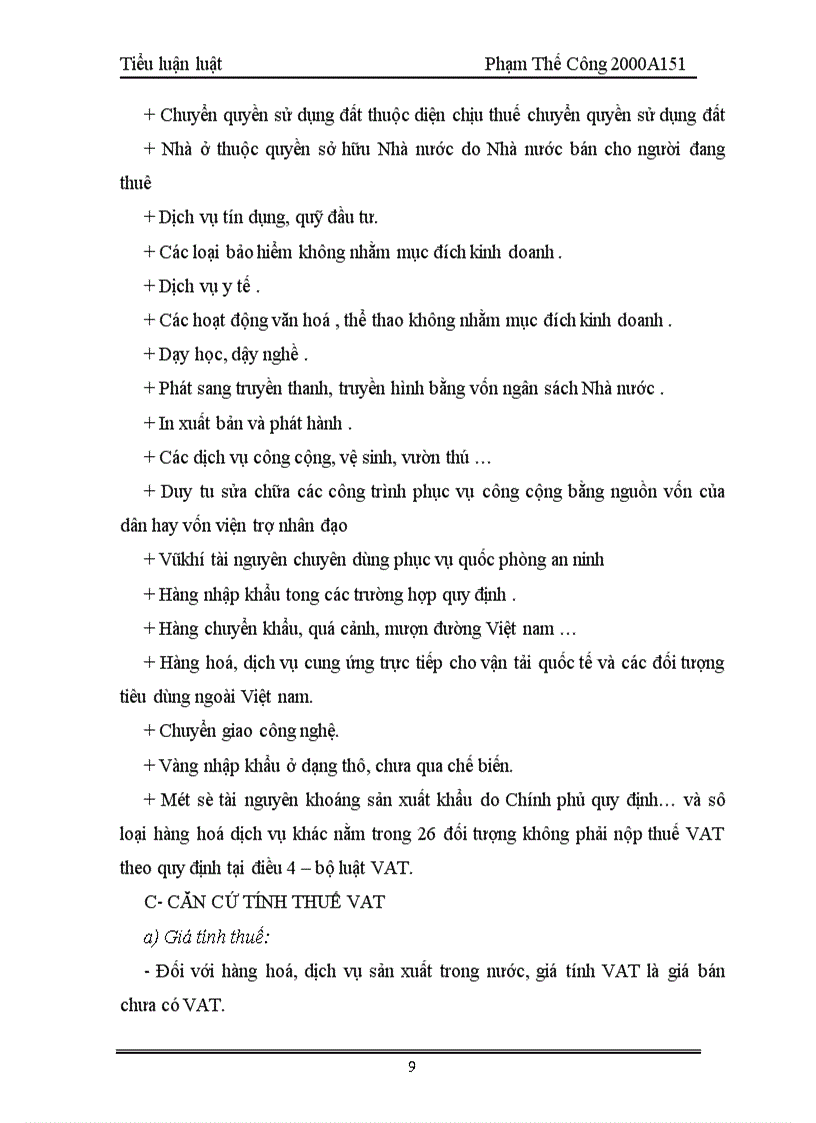 image for page Các bộ phận hợp thành một sắc thuế . Hiện nay có mấy sắc thuế. Trình bầy tóm tắt nội dung thuế VAT, thuế thu nhập doanh nghiệp