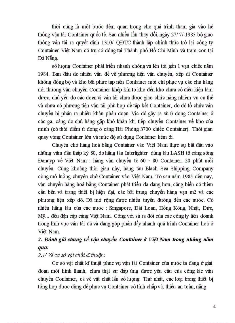 image for page Vấn đề vận tải hàng hoá đường biển, những biện pháp phát triển Container bằng đường biển ở Việt Nam