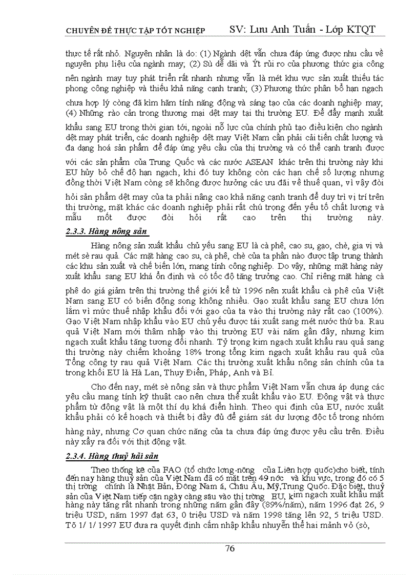 image for page Khả năng thâm nhập hàng hoá của Việt nam vào thị trường EU