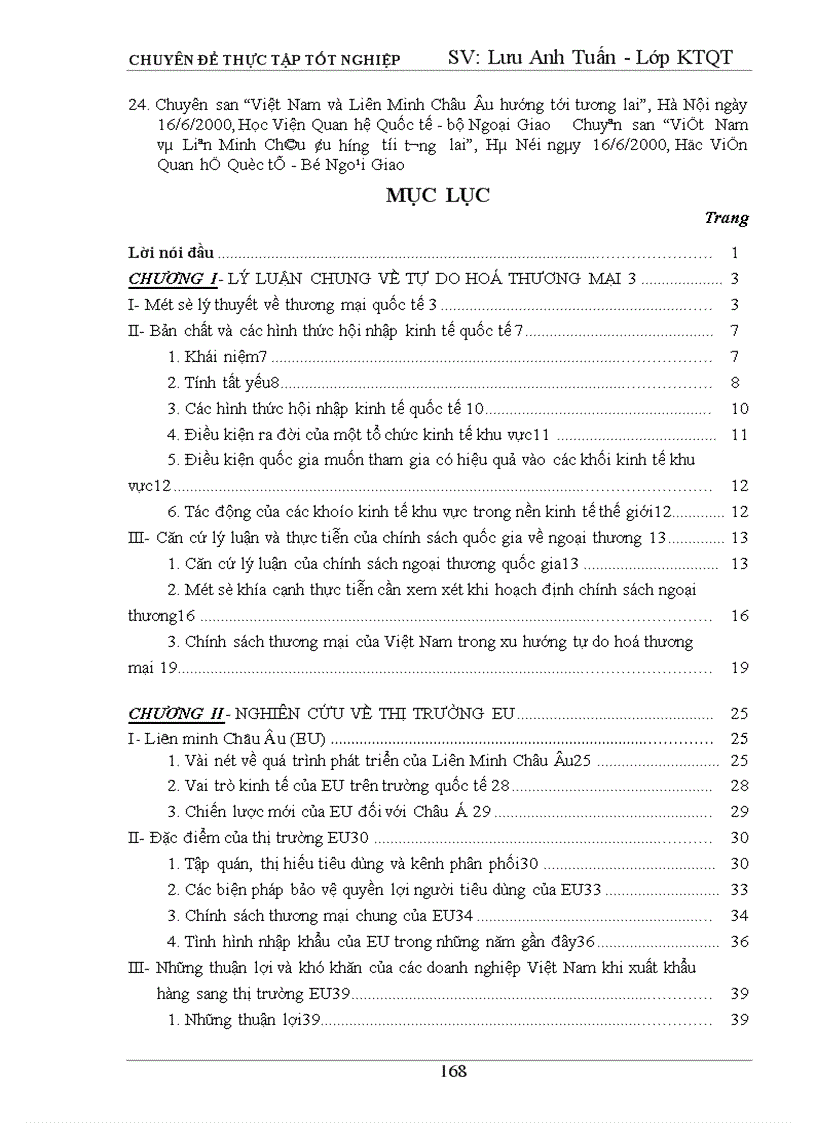 image for page Khả năng thâm nhập hàng hoá của Việt nam vào thị trường EU