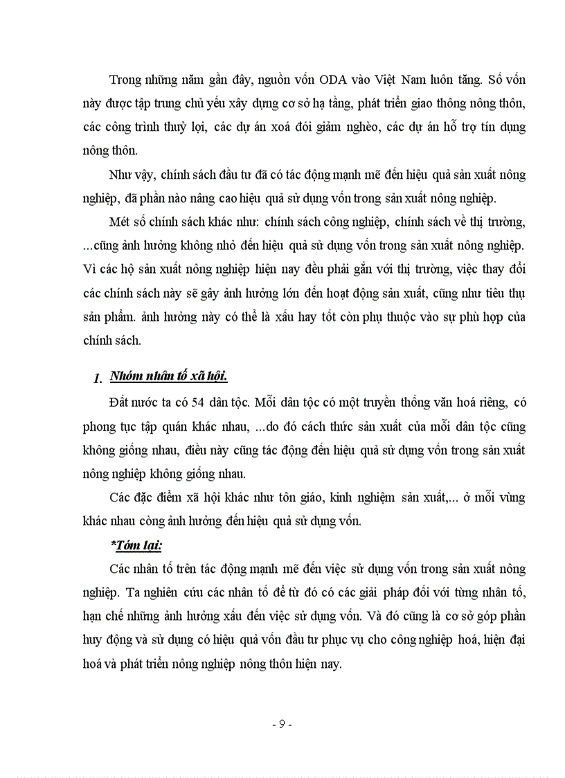 image for page Các nhân tố ảnh hưởng đến sử dụng nguồn lực vốn trong sản xuất nông nghiệp ở nước ta hiện nay