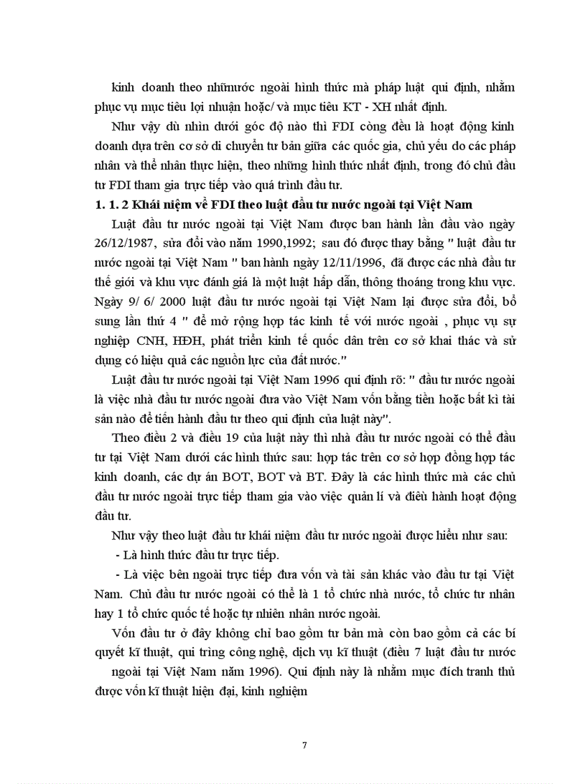 Vài nét về thực trạng FDI tại Việt Nam