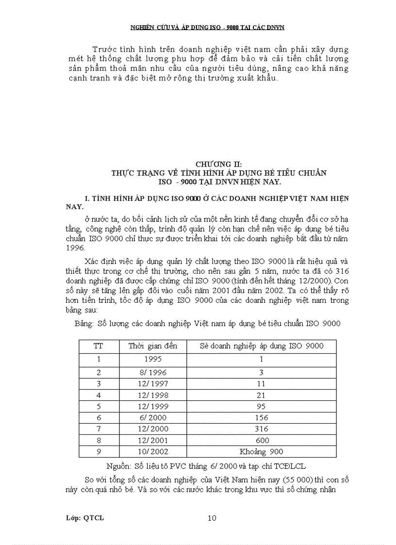 image for page Vấn đề nghiên cứu áp dụng Bộ tiêu chuẩn ISO 9000 tại các DNVN hiện nay
