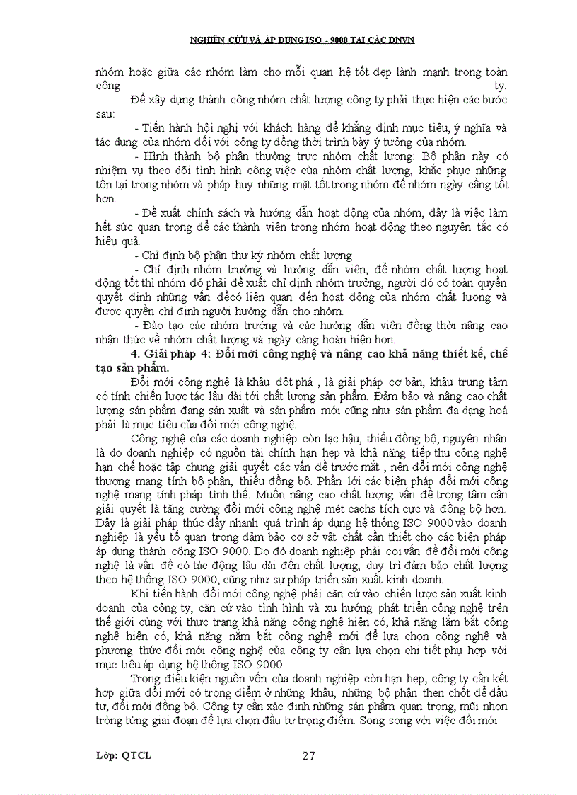 image for page Vấn đề nghiên cứu áp dụng Bộ tiêu chuẩn ISO 9000 tại các DNVN hiện nay