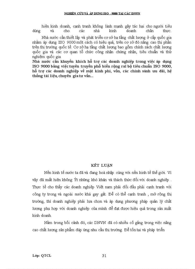 image for page Vấn đề nghiên cứu áp dụng Bộ tiêu chuẩn ISO 9000 tại các DNVN hiện nay