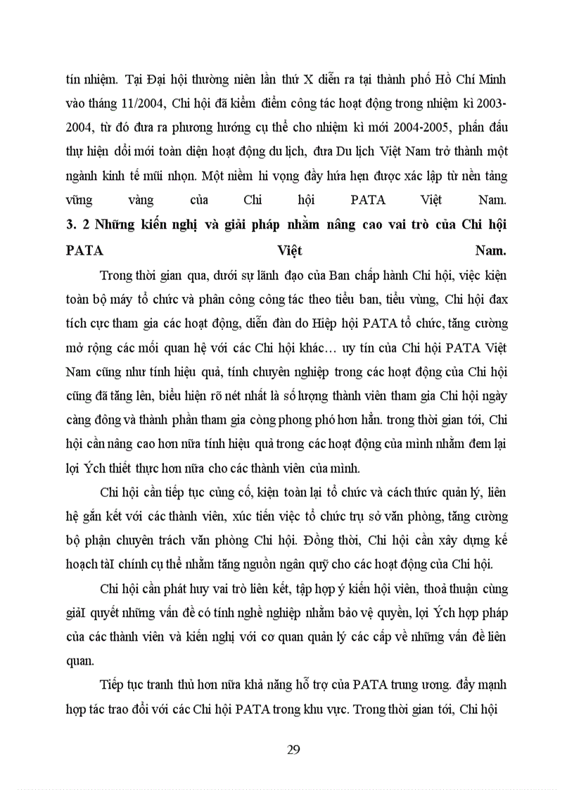 image for page Các hoạt động của Chi hội PATA Việt Nam trong sự nghiệp phát triển Du lịch nước nhà.