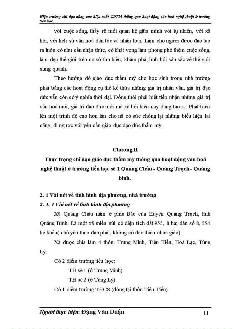 image for page Hiệu trưởng chỉ đạo nâng cao hiệu suất giáo dục thẩm mỹ thông qua hoạt động văn hoá nghệ thuật ở trường tiểu học.