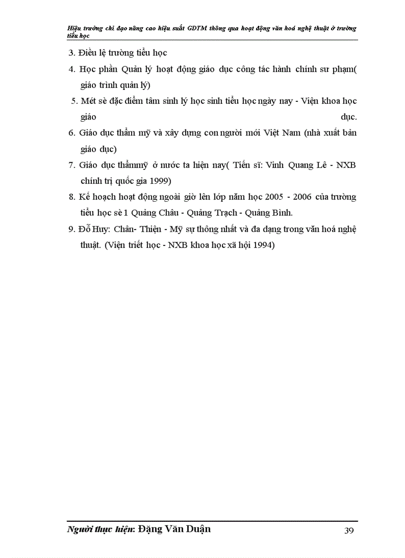 image for page Hiệu trưởng chỉ đạo nâng cao hiệu suất giáo dục thẩm mỹ thông qua hoạt động văn hoá nghệ thuật ở trường tiểu học.