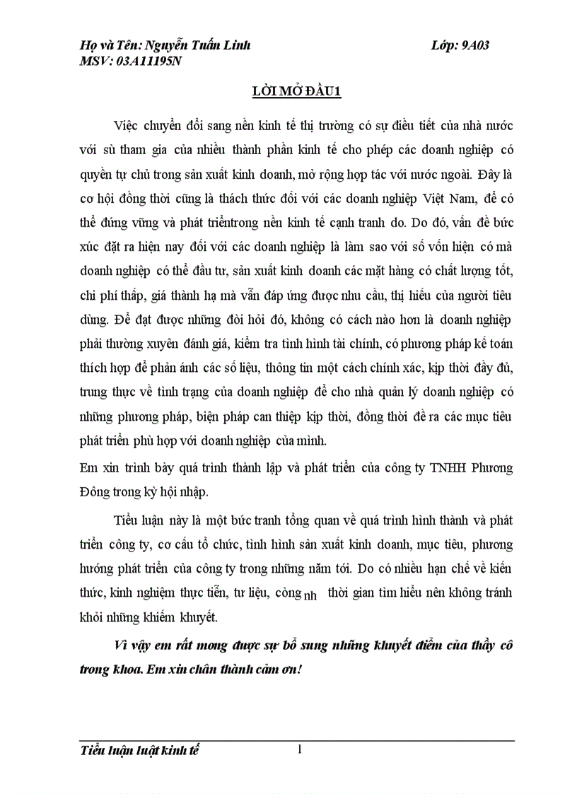 image for page Quá trình thành lập và phát triển của công ty TNHH Phương Đông trong kỳ hội nhập.