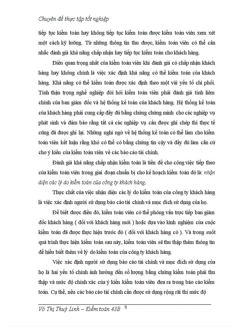 image for page Hoàn thiện lập kế hoạch kiểm toán Báo cáo tài chính do Công ty Cổ phần Kiểm toán và Tư vấn Thăng Long thực hiện.